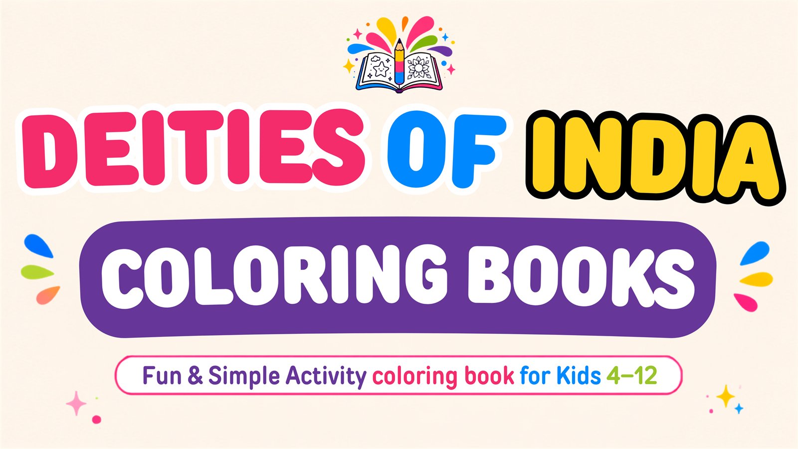 Indian gods coloring books for kids ages 4 to 12
