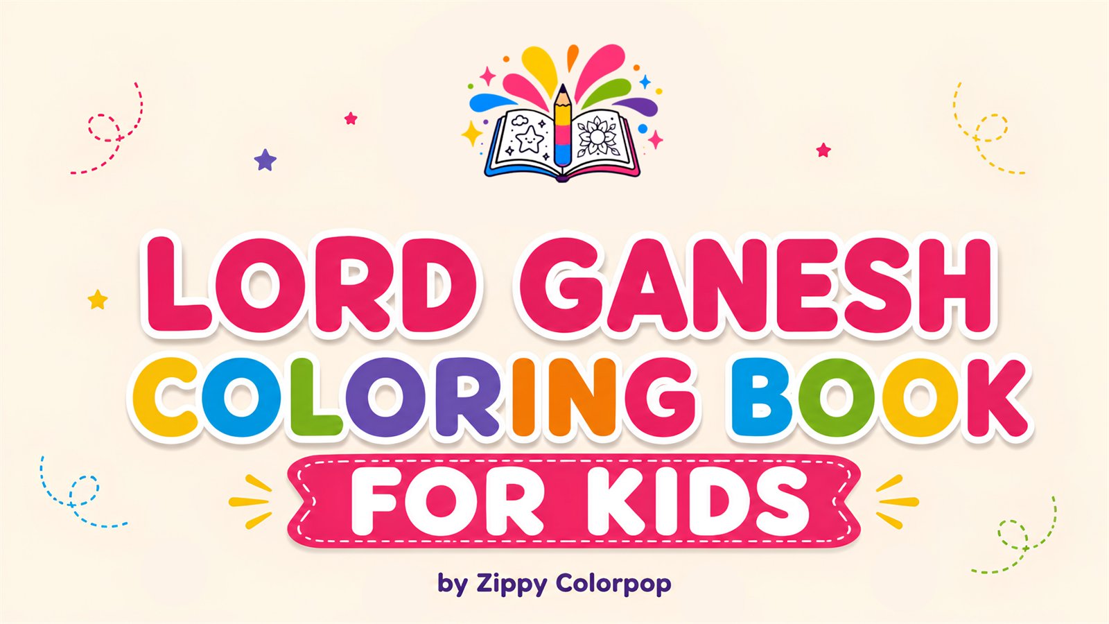 Ganesha coloring book for kids with easy coloring pages