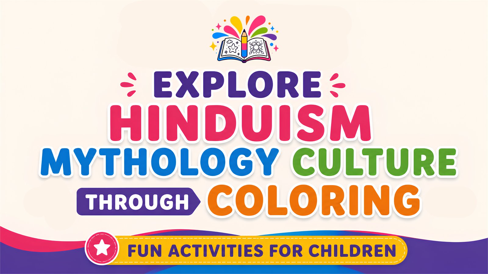 Indian pictures to color with Hindu gods for children