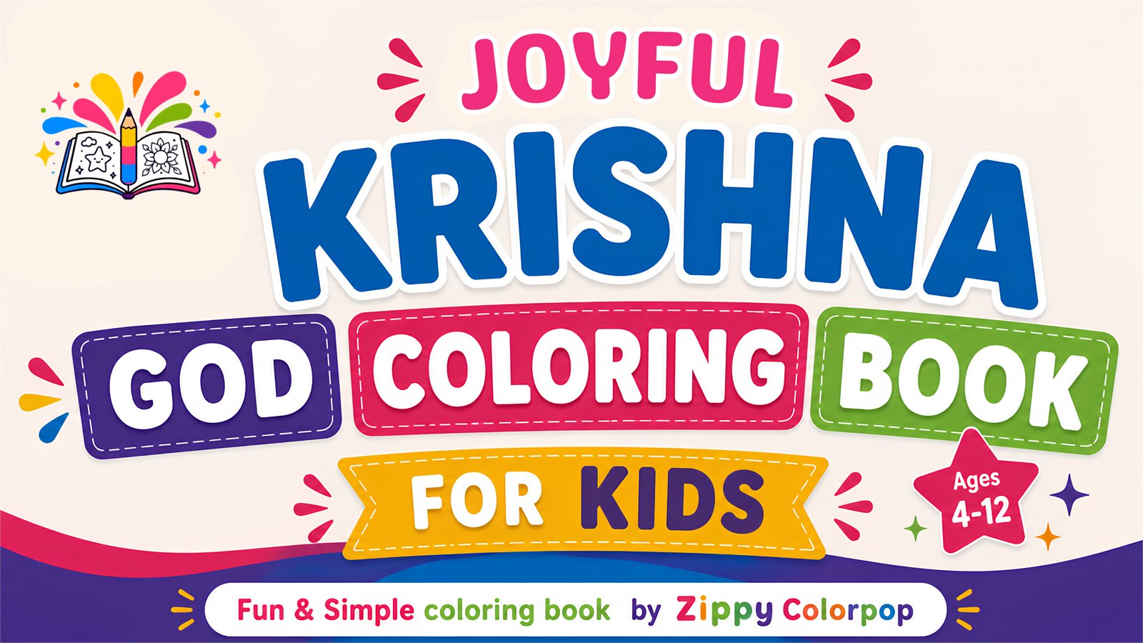 Little Krishna coloring book for kids with playful coloring pages