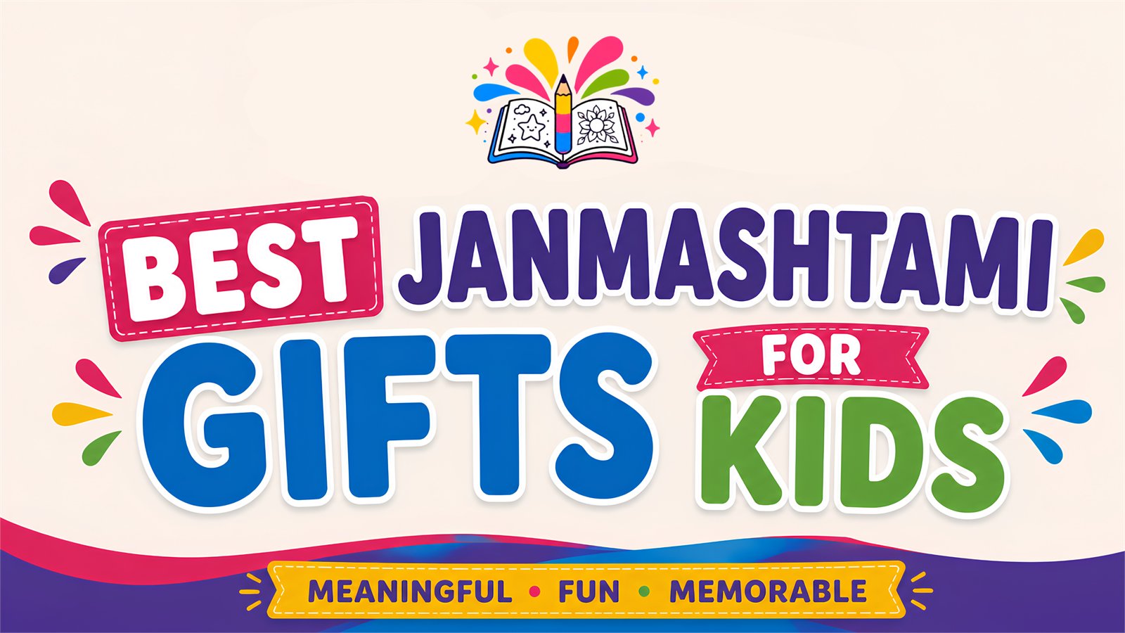 Krishna Janmashtami coloring activities and gifts for kids