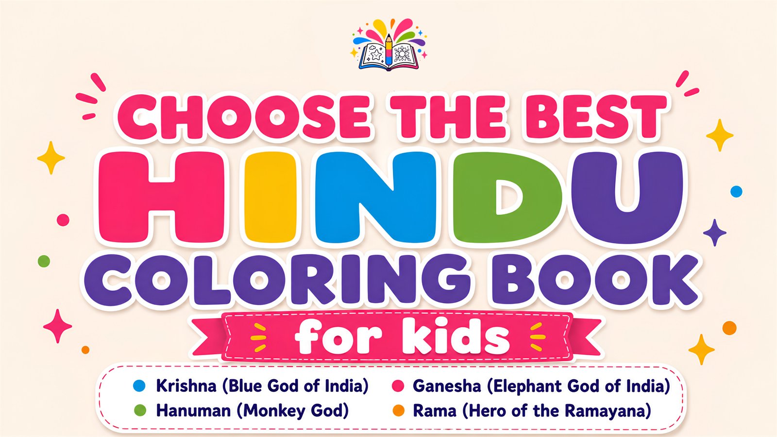 Hindu mythology coloring books for different ages and interests