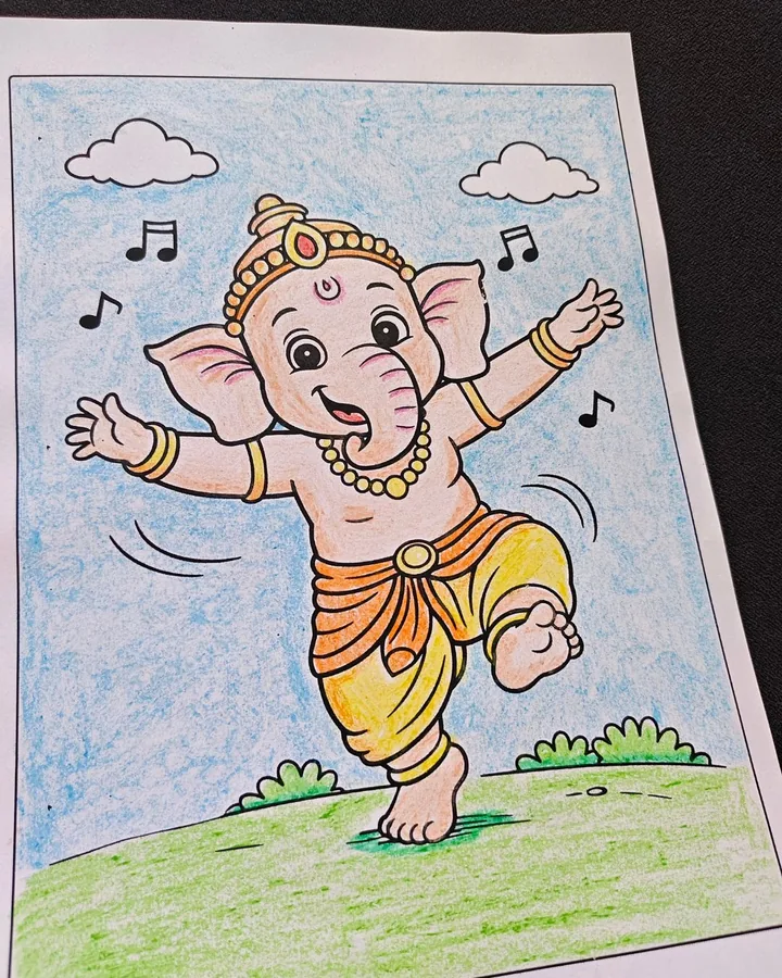 How Can You Send Coloring Books to Grandchildren Abroad? - Ganesh coloring book gift idea for kids