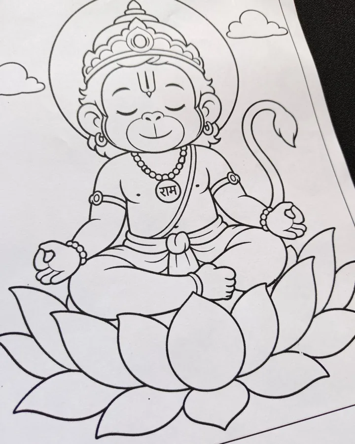 What If You Have More Than One Grandchild? - Lord Hanuman coloring book gift idea for kids