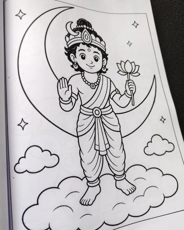 Does Coloring Reduce Stress? - Screen-free Hindu coloring activity for kids