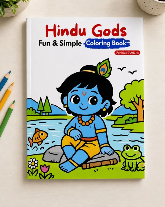 Zippy Colorpop Hindu gods book image for kids featuring Indian deity coloring pages.