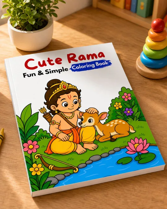 Zippy Colorpop Rama book image for kids with Ramayana coloring artwork.