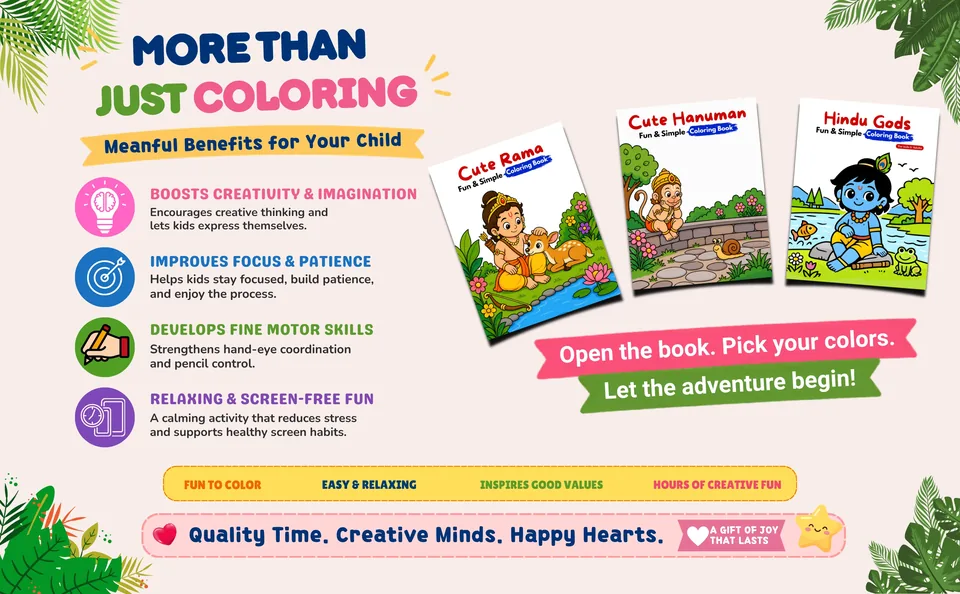 Lord Ganesha coloring book for screen-free creative fun
