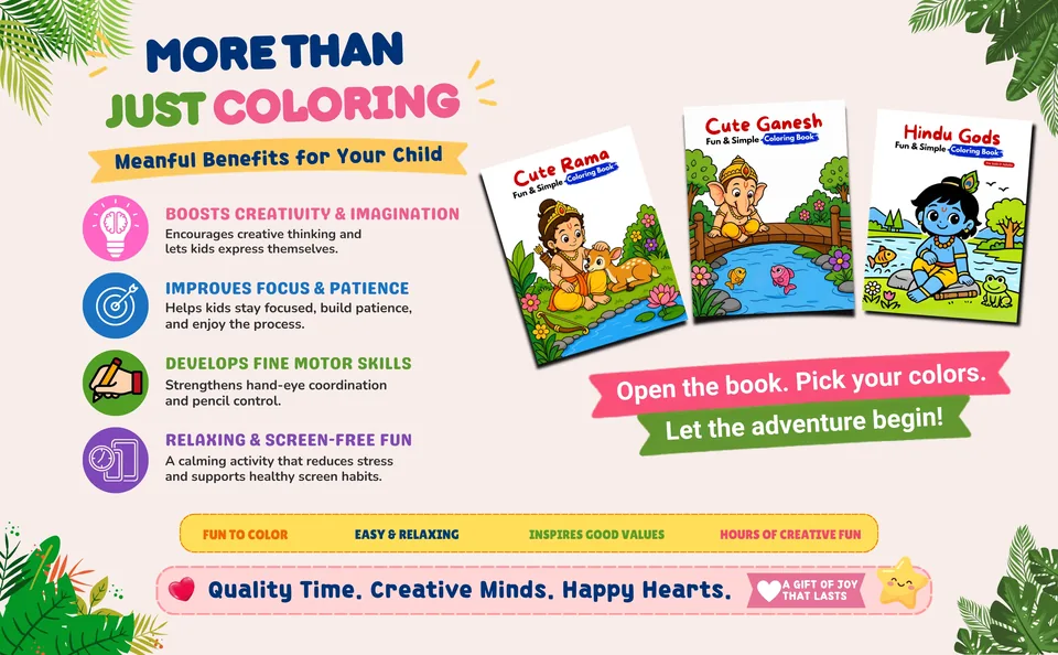 Lord Hanuman coloring book for screen-free creative fun