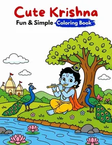 Lord Krishna coloring book cover for kids