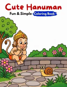 Lord Hanuman coloring book cover for kids